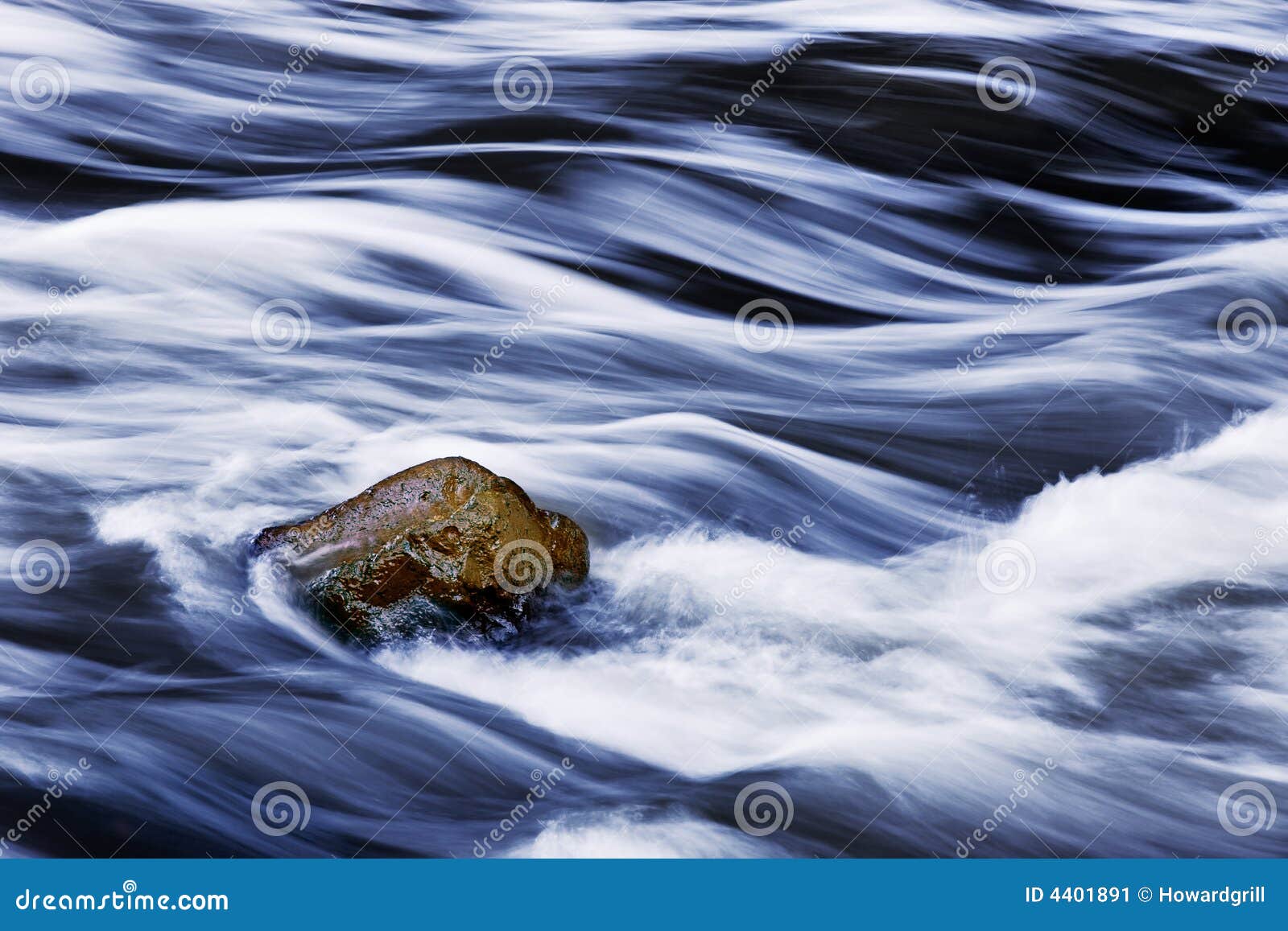 rushing water and rock