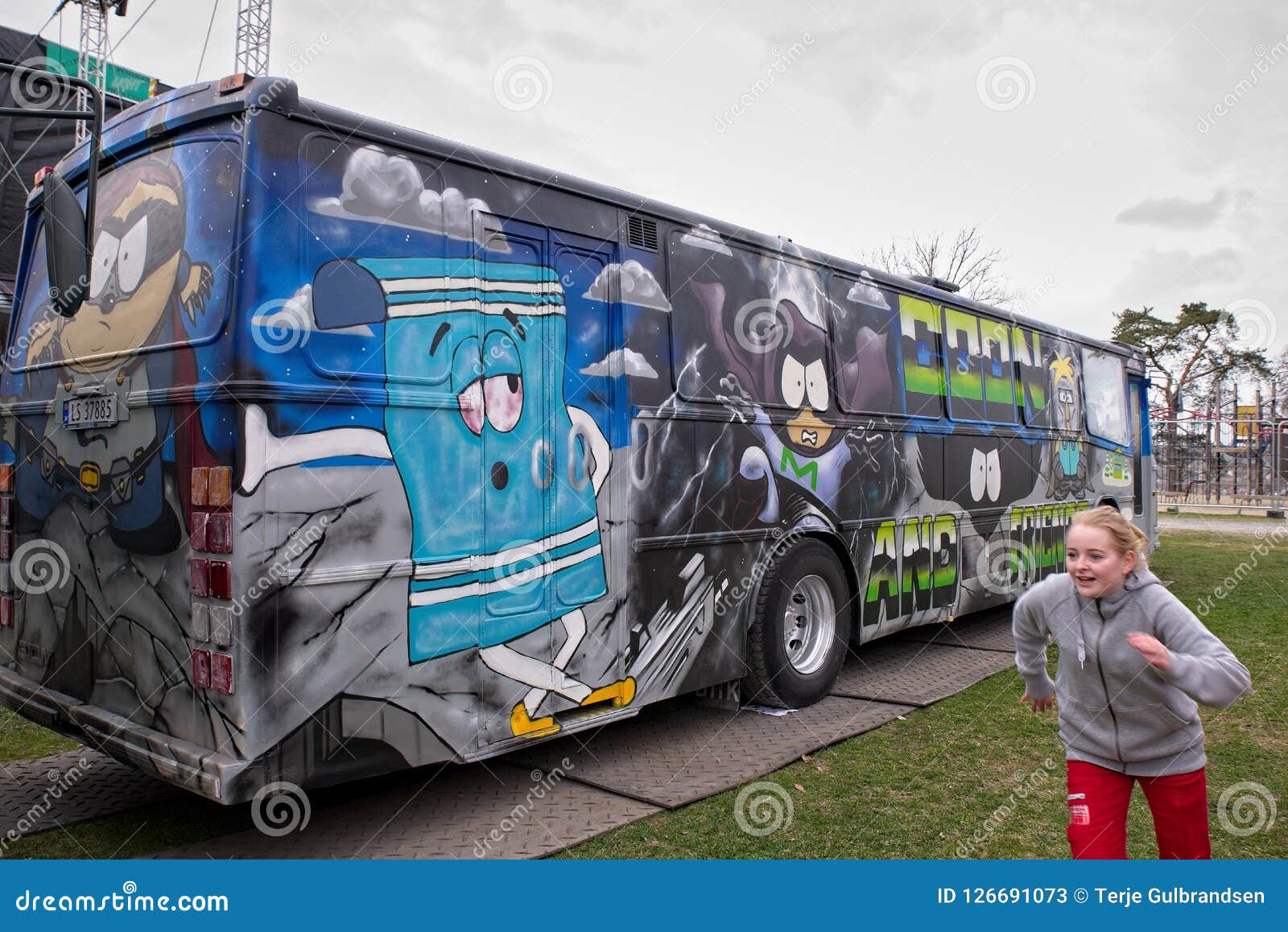 Russ Bus Russebuss In City Of Halden, Norway Editorial Photo