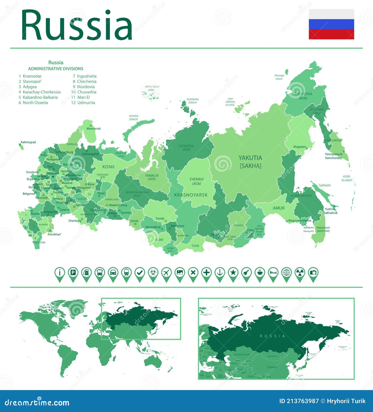 Premium Vector  Set flags of the regions of russia all russians