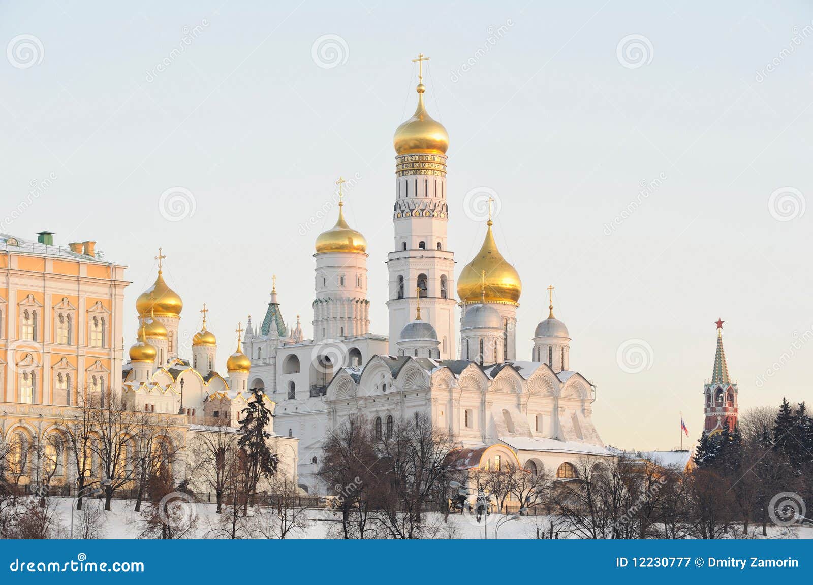 russia. ensemble of moscow kremlin in a winter