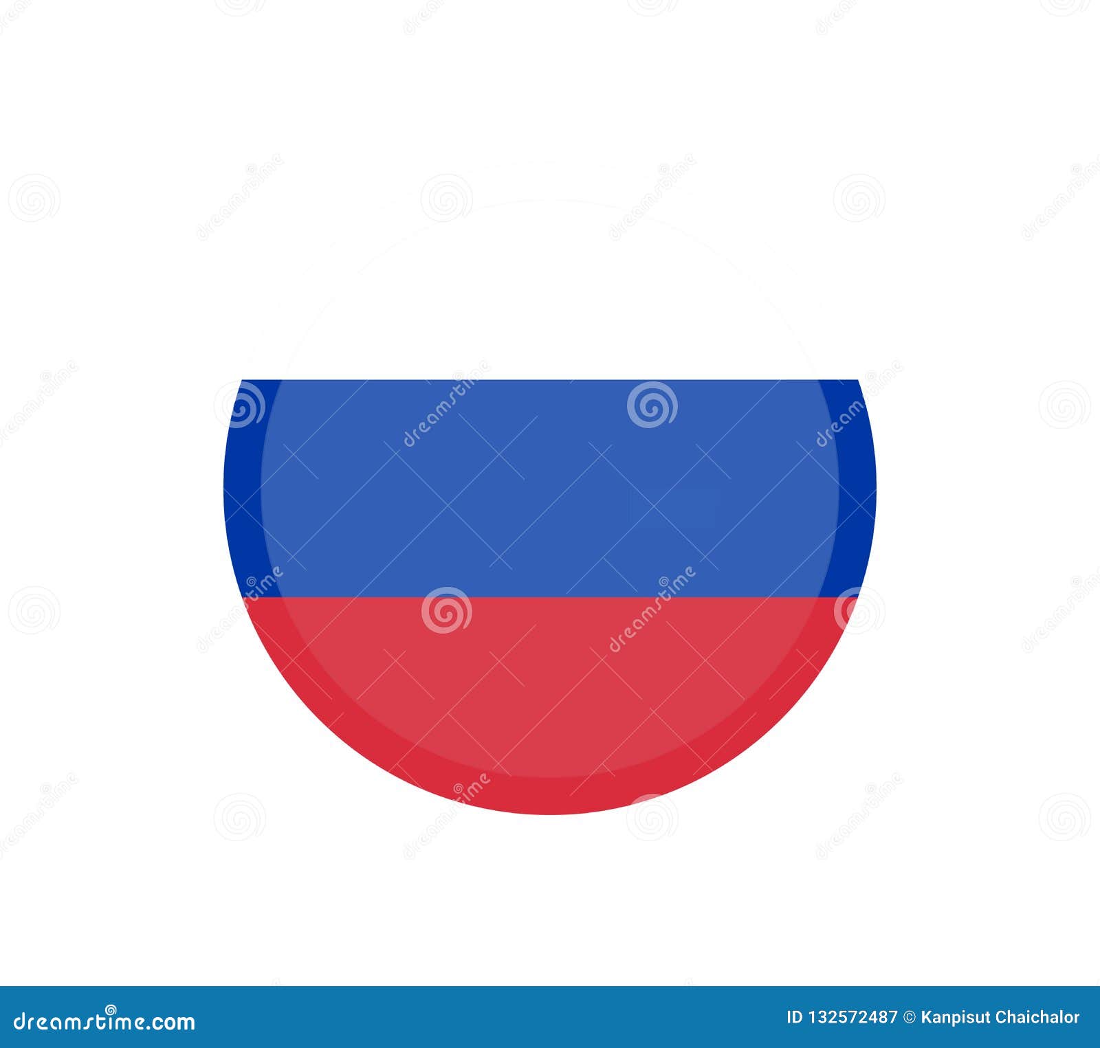 Russia Round Flag Vector Flat Icon Stock Illustration - Download