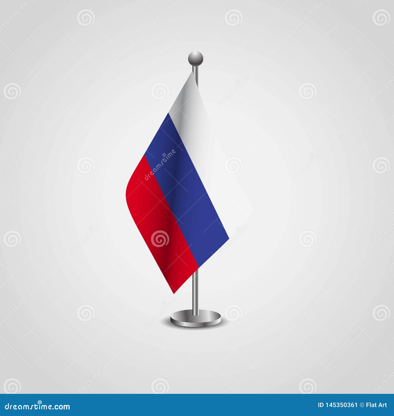 Glossy wave icon. Illustration of flag of Russia