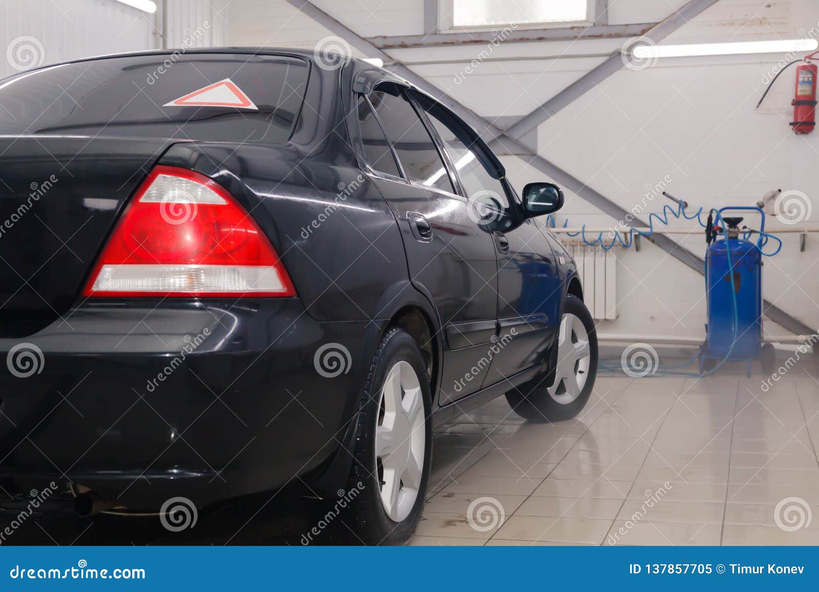 Russia Kemerovo 2019 01 05 Dark Blue Nissan Almera Car On