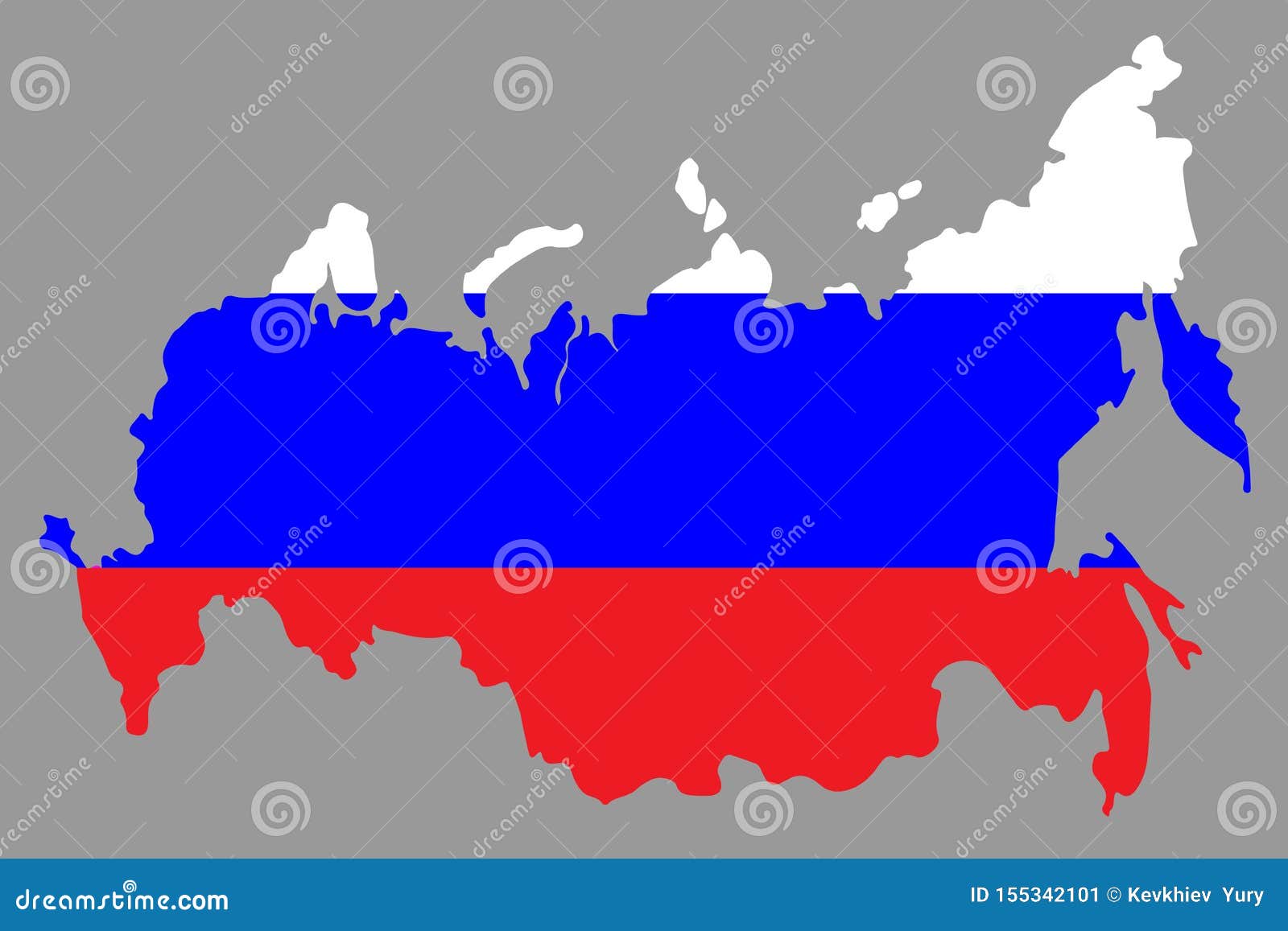 Map and flag of russia Royalty Free Vector Image