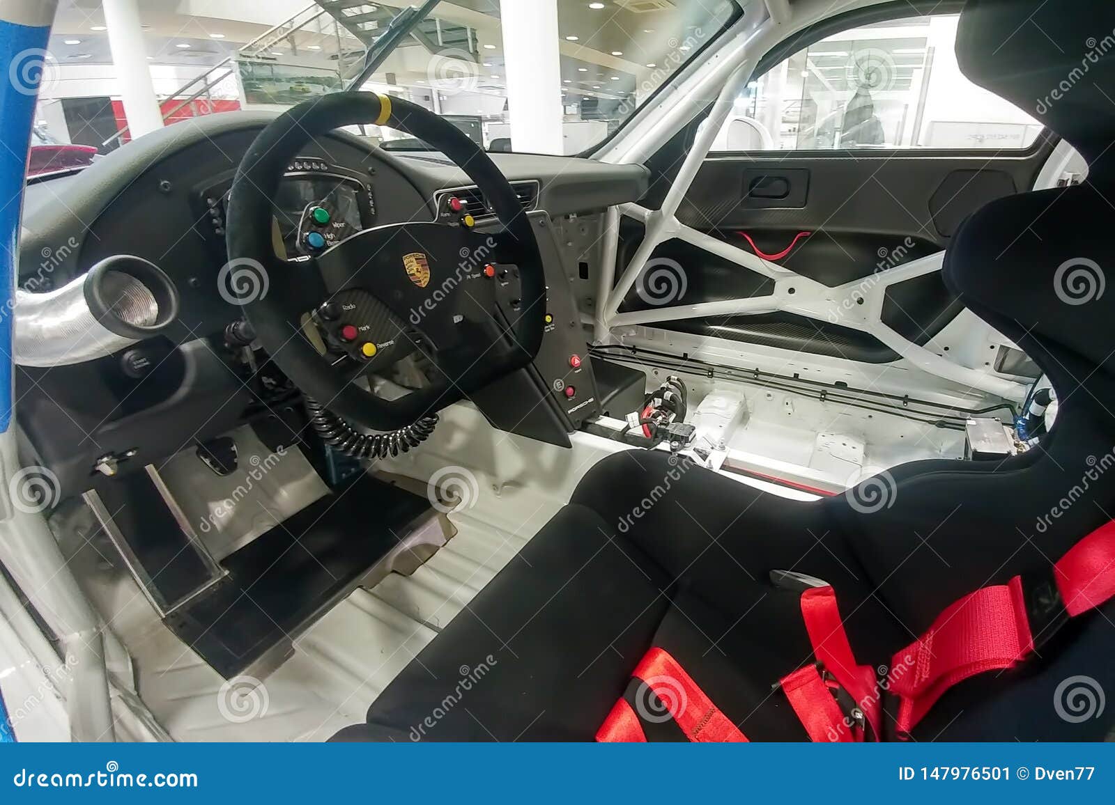 Russia Moscow May 06 2019 Racing Cockpit Of Porsche 911