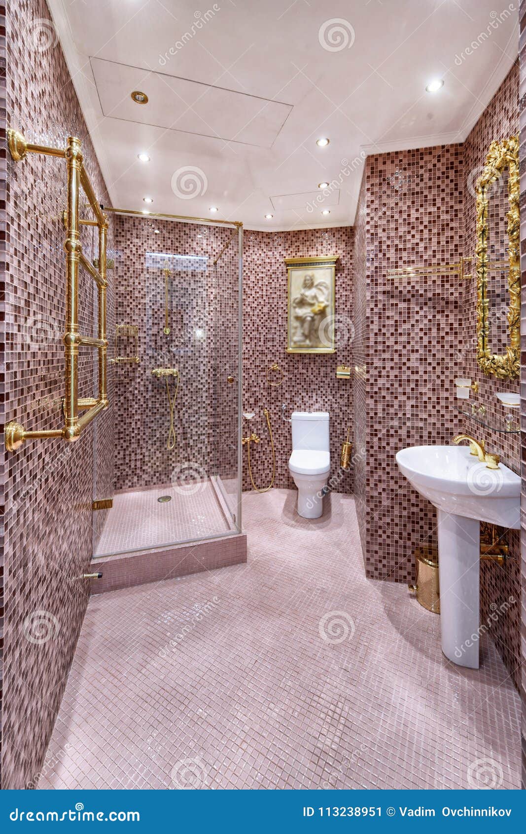 Interior Design Bathroom Luxury House Stock Image Image