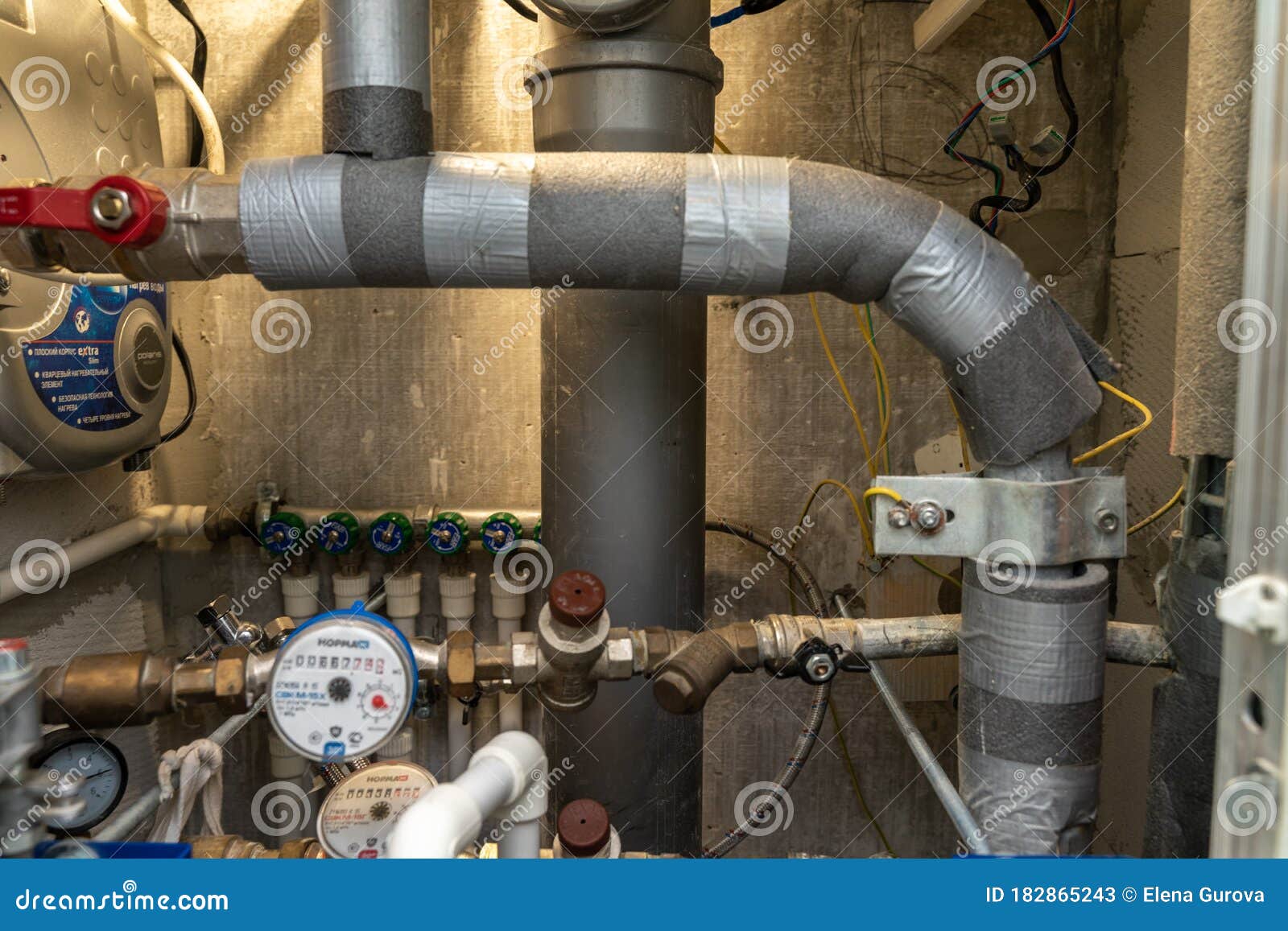 Shut Off Hot Water Plumbing Cabinet And Its Filling Editorial Stock Photo Image Of Drop Economy 182865243