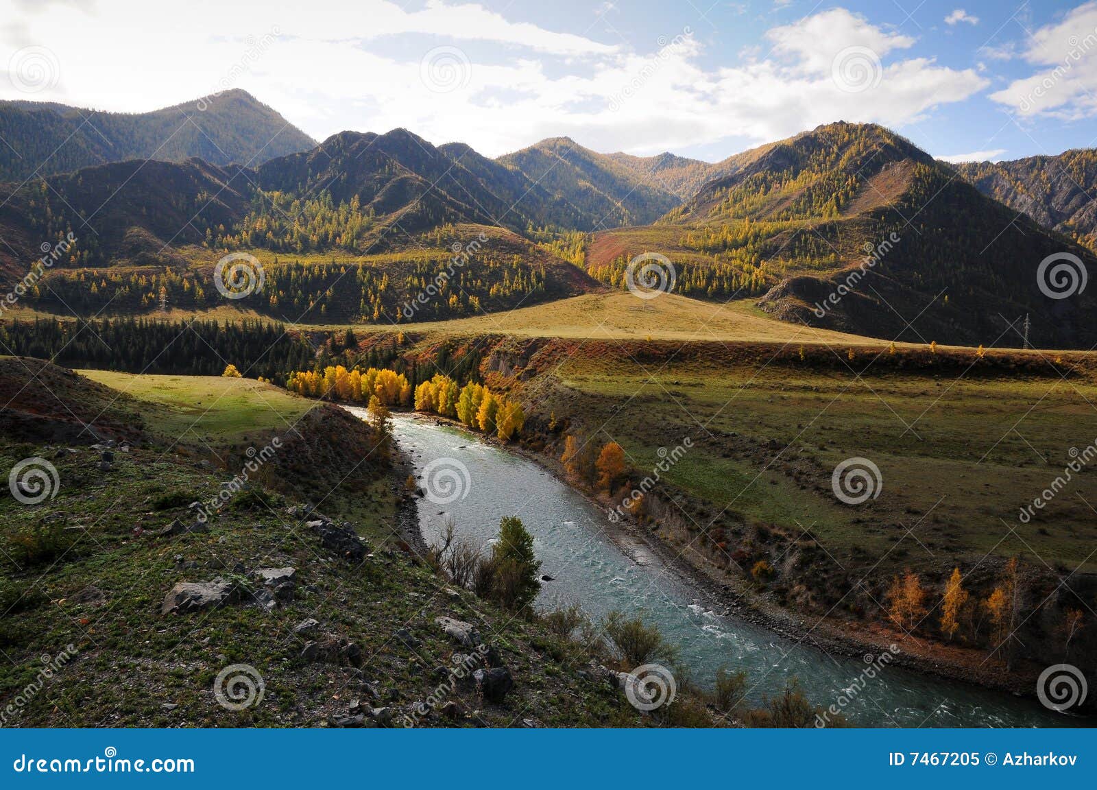 Russia Mountain Altai The Siberian Rivers Stock Image Image Of