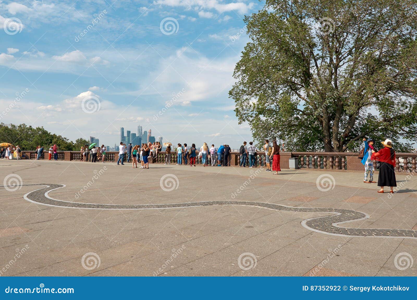 Russia. the Observation Deck on the Sparrow Hills in Moscow. 20 June