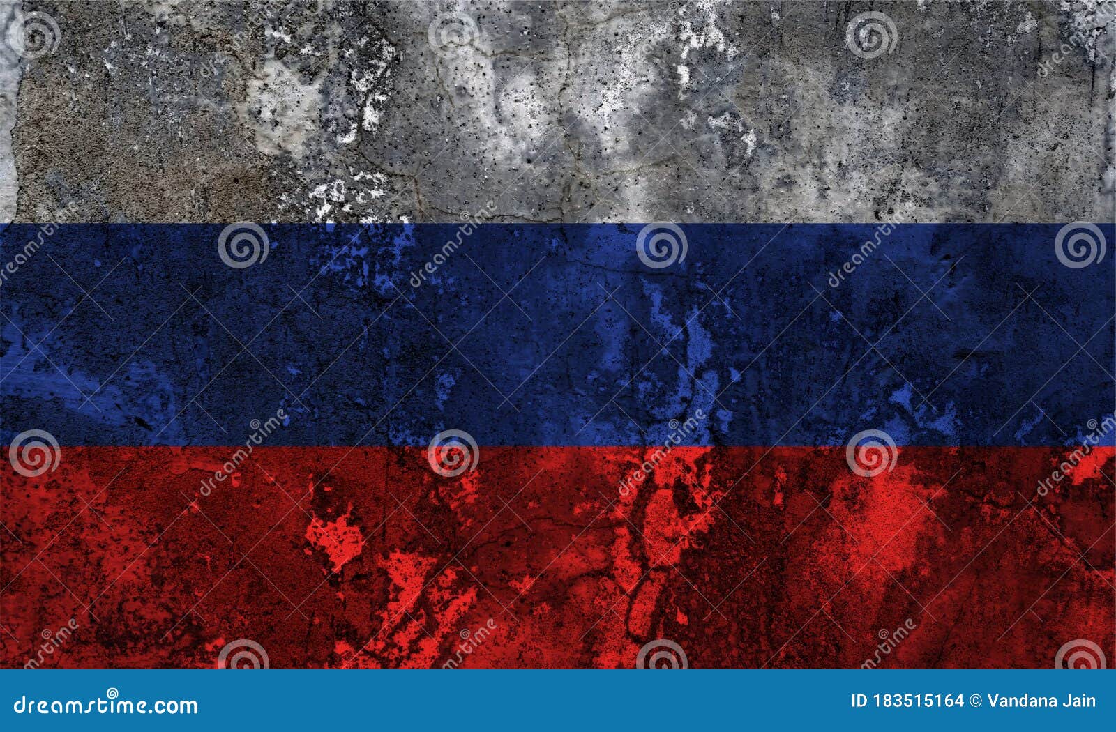 Russia Flag Grunge