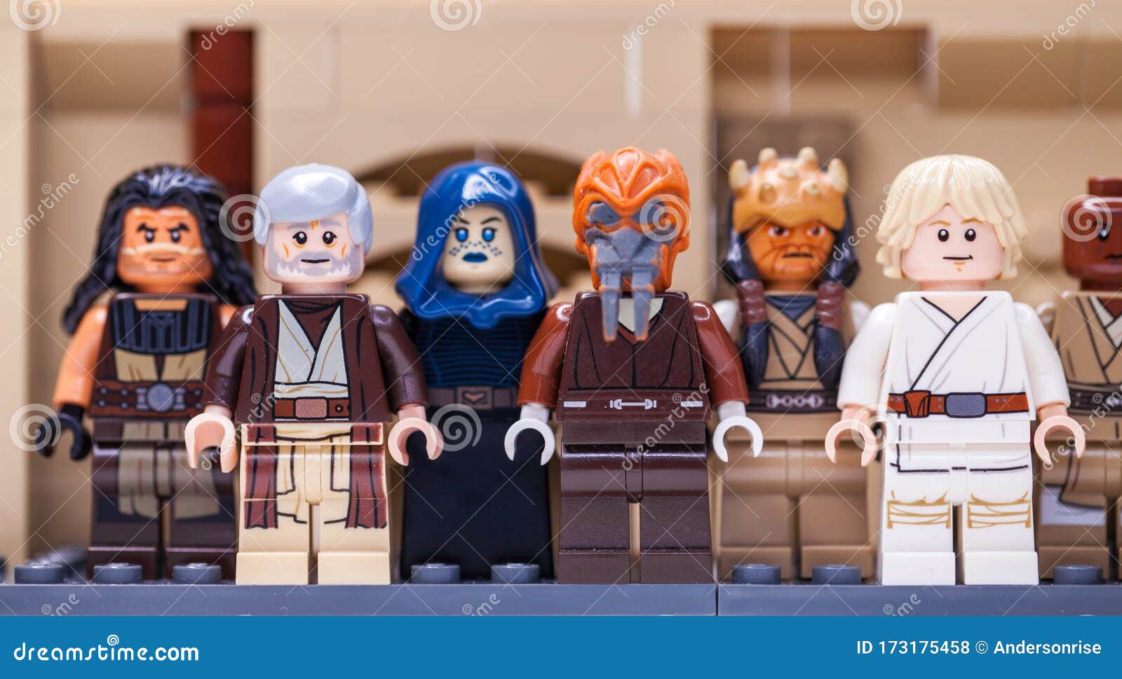 RUSSIA, SAMARA, FEBRUARY 15, 2020 - Lego Star Wars Minifigures Constructor. Jedi Editorial Stock Photo - Image of group,