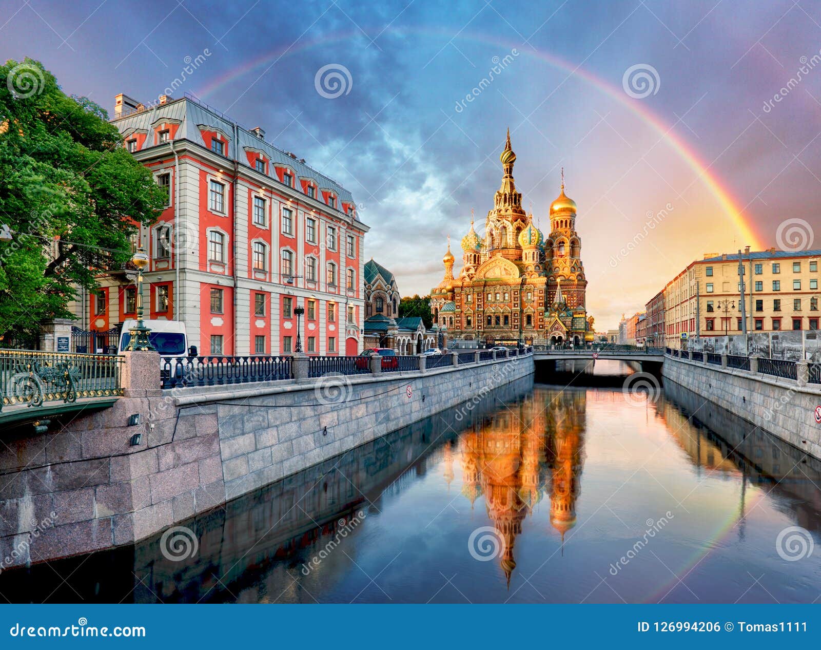 russia, st. petersburg - church saviour on spilled blood with ra