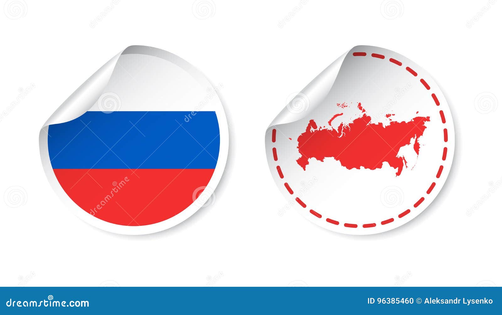 Printable Vector Map of Russia - Flag