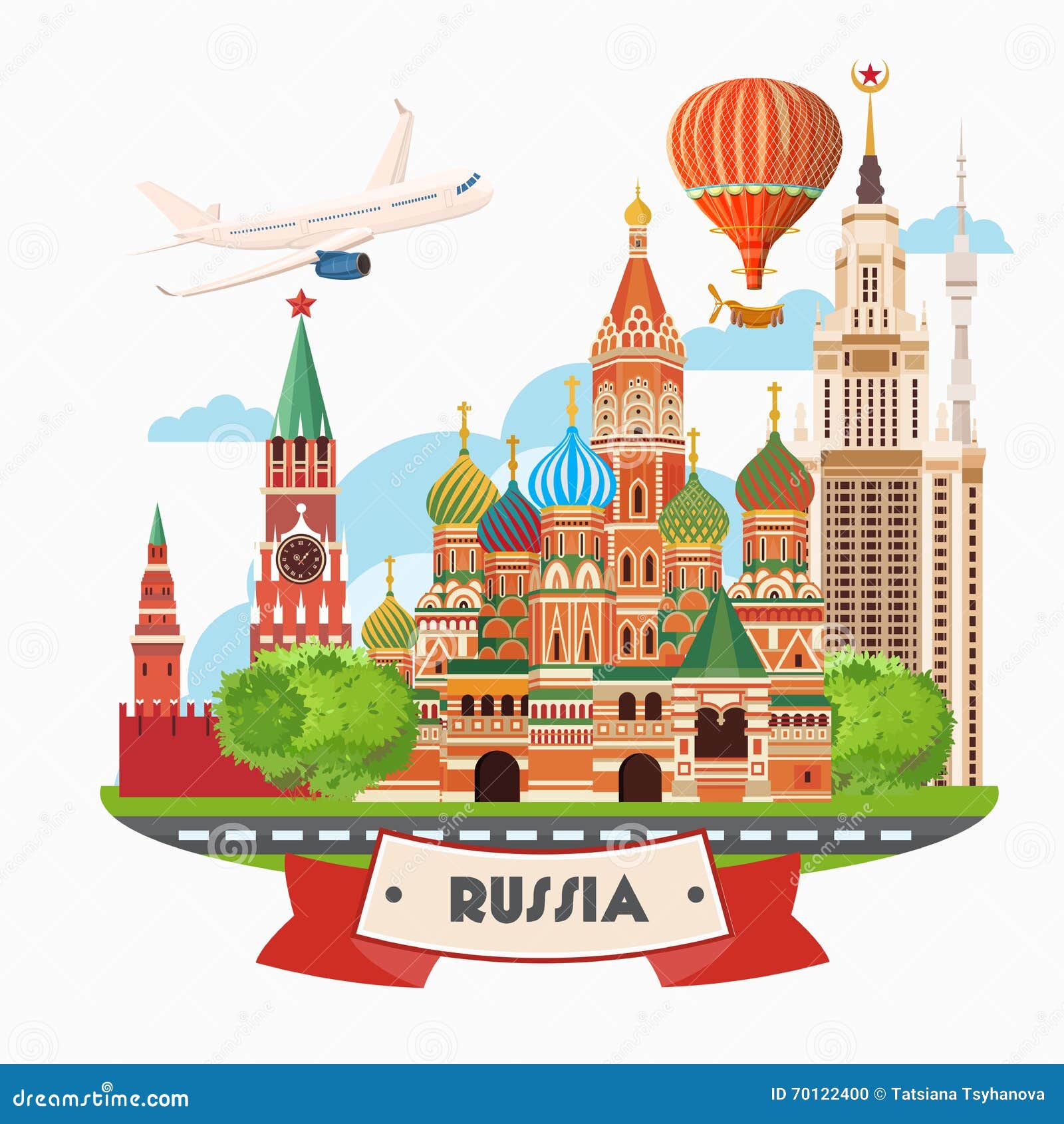 Russia Map Vector, Isolated On White Background. Black Map Template
