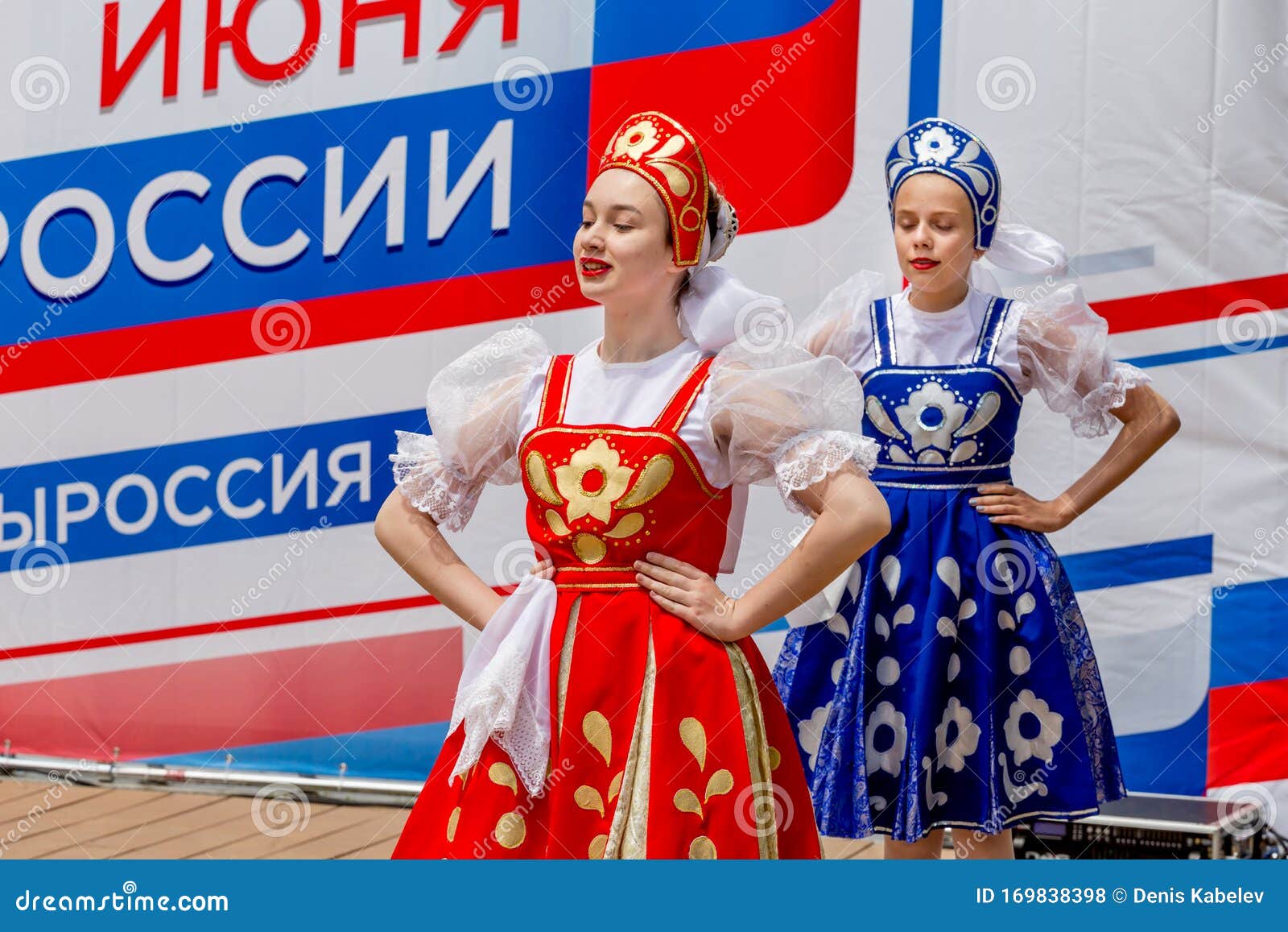 Russia Vladivostok 06122018 Portrait Of Adorable Lady Weared In Traditional Russian Slavic