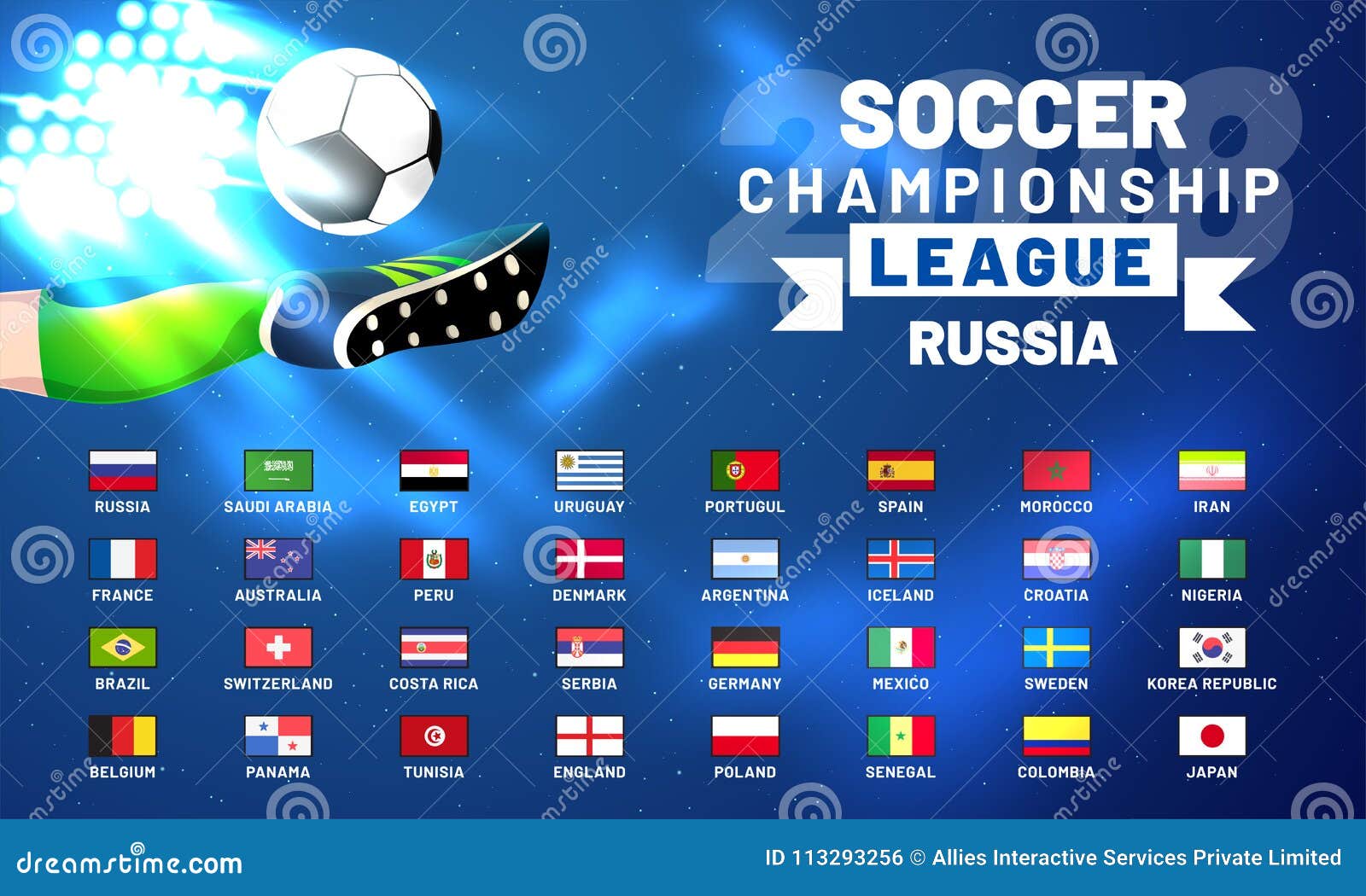 Russia 2018 World Cup Calendar Soccer Schedule Table