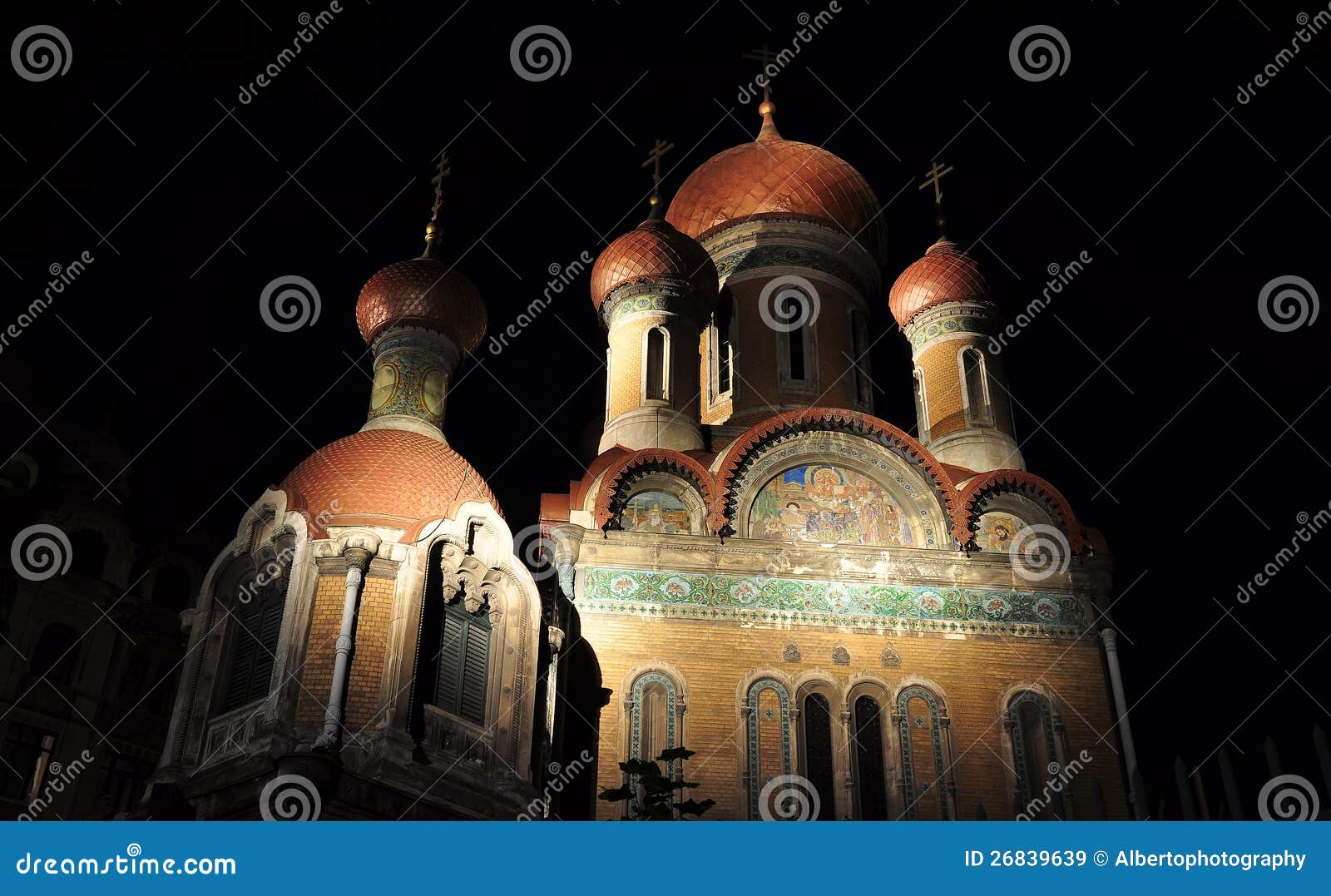 russian church at night