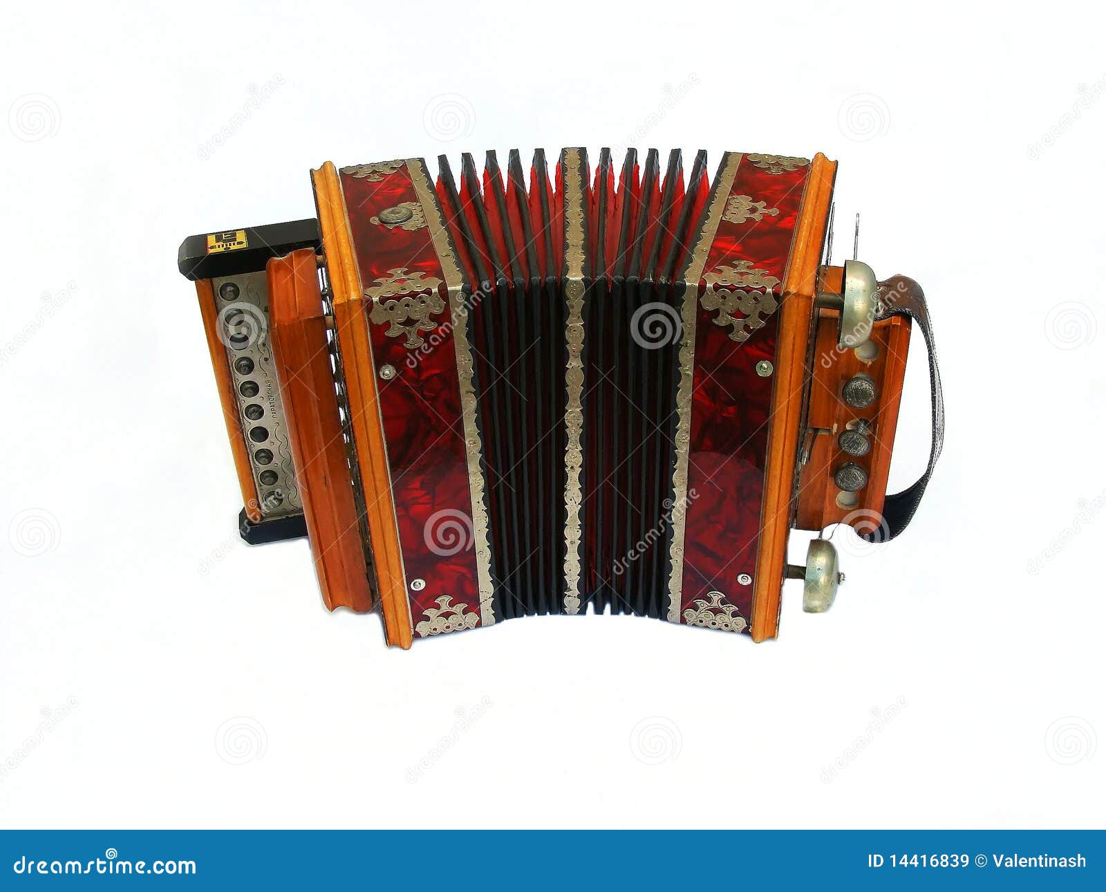 Russian concertina stock image. Image of musical, wooden 14416839