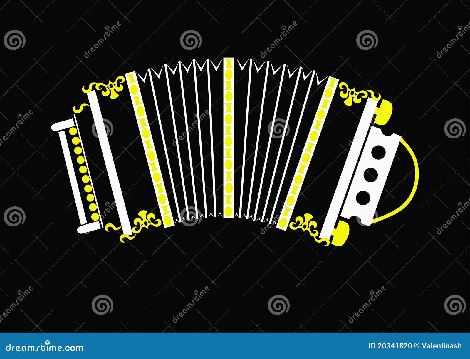 Russian concertina stock vector. Illustration of music 20341820