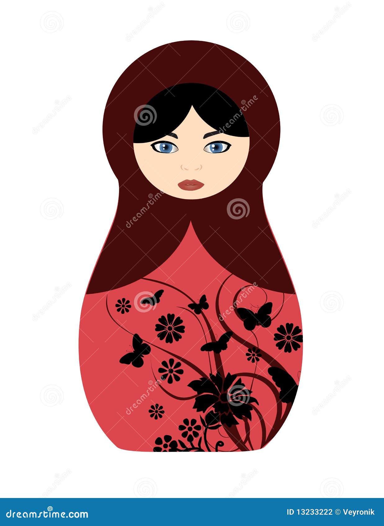 Russian Doll Matryoshka Nesting Doll Cartoon Vector CartoonDealer