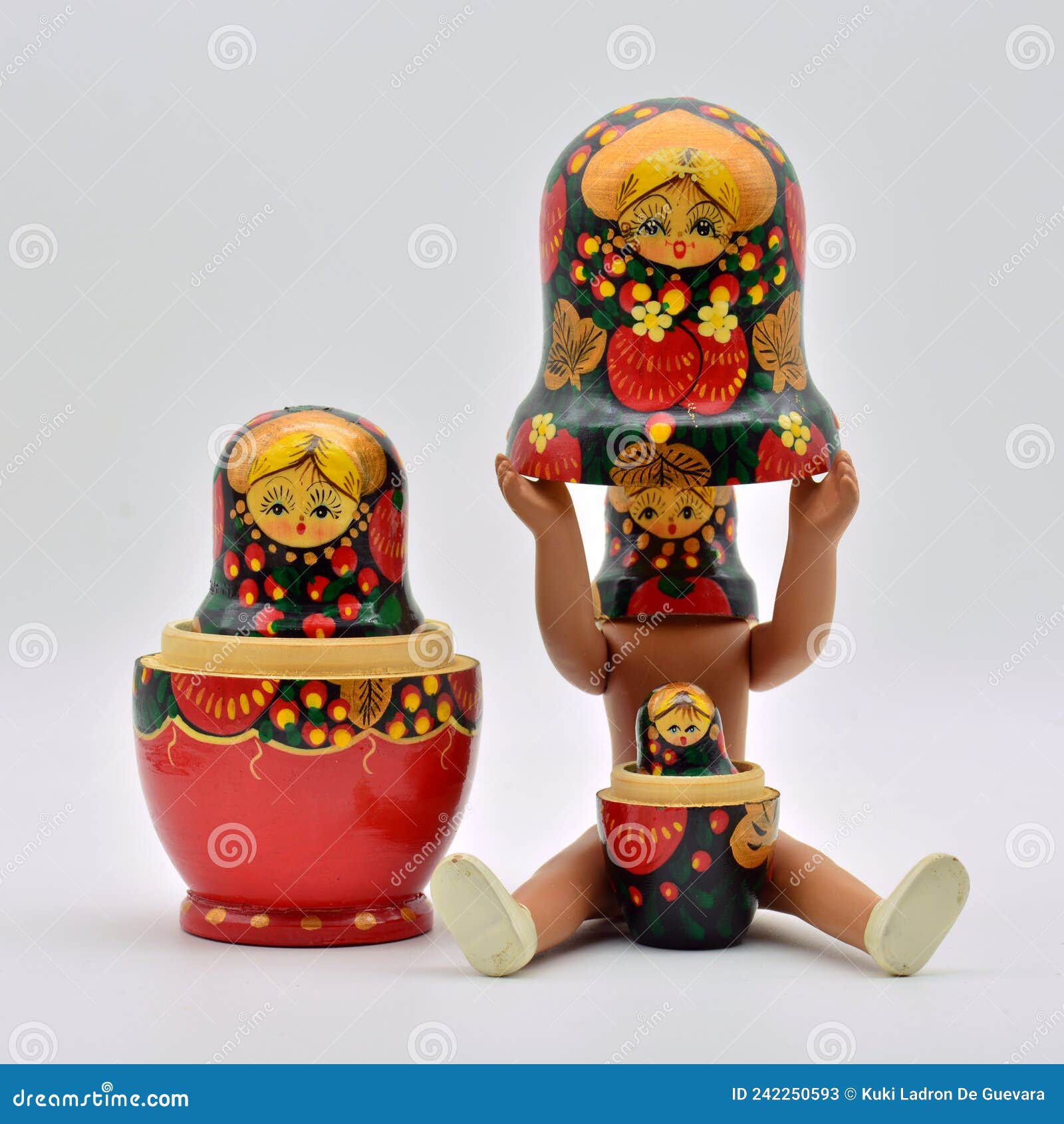 russian dolls, matryoshkas, put in different ways