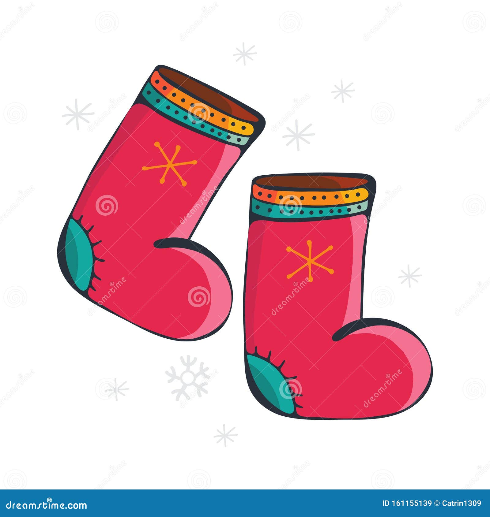 Russian Felt Boots in Vector Isolated on White Background. Warm Winter ...