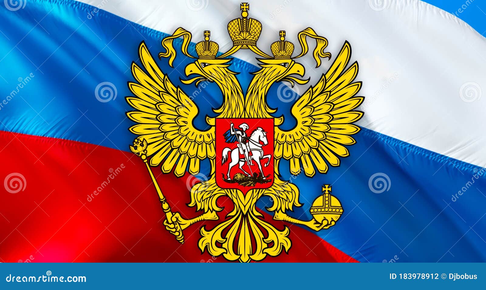 The Russian Coat Of Arms Sits On A Russian Flag Flying On The Roof Of The  Kremlin High-Res Stock Photo - Getty Images