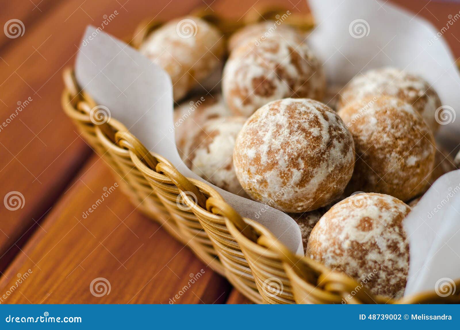 Russian Honeycake in Basket on Baking Paper Stock Photo Image of