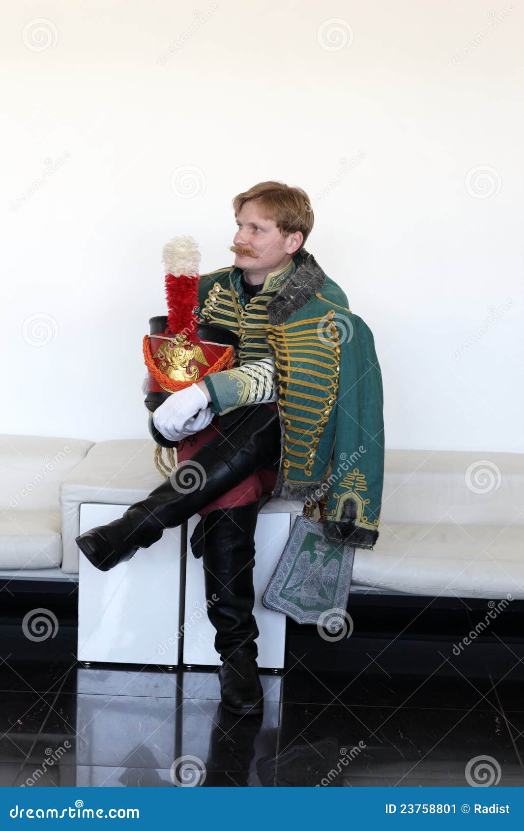 Russian hussar stock image. Image of enlisted, costume 23758801