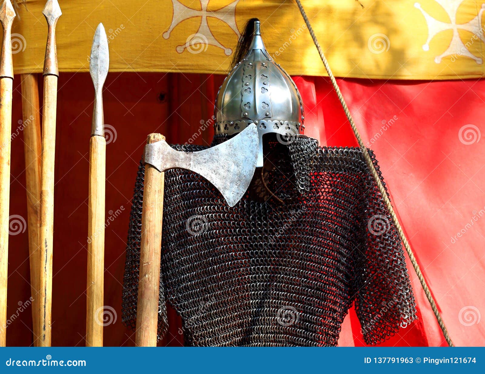Russian knight armor stock image. Image of vintage, armor 137791963