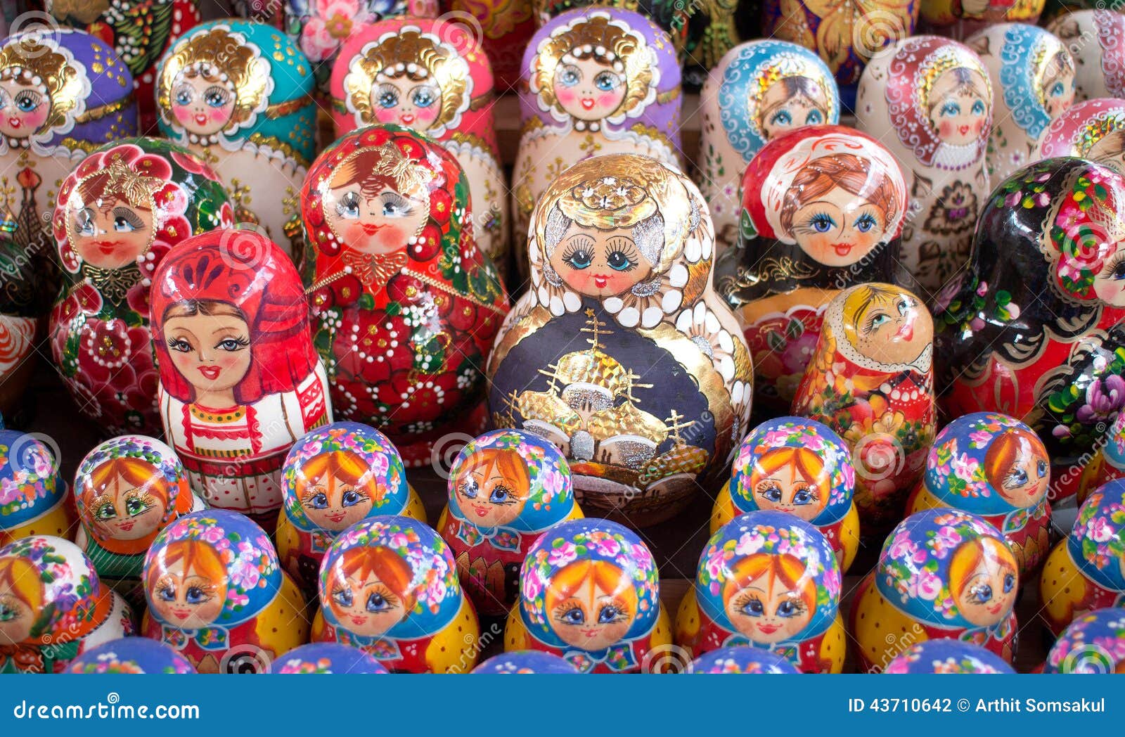 Russian matroska dolls stock photo. Image of crafted 43710642
