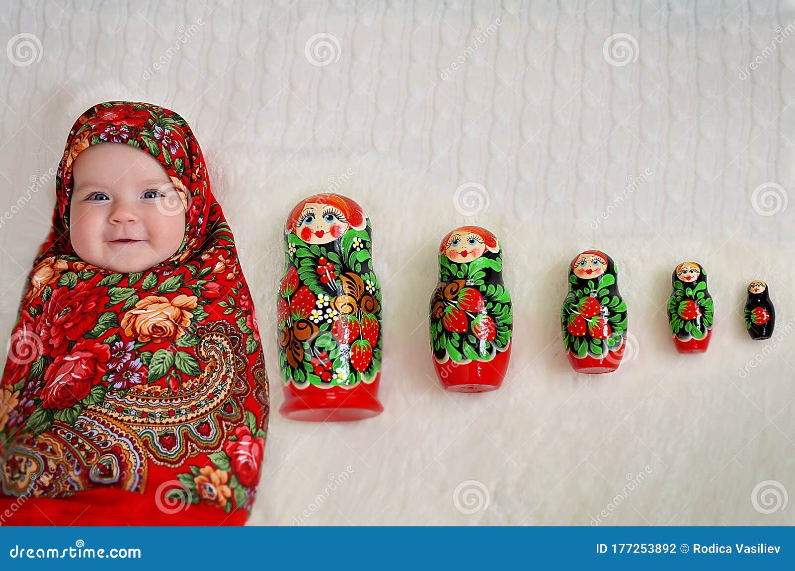 Baby girl in russian