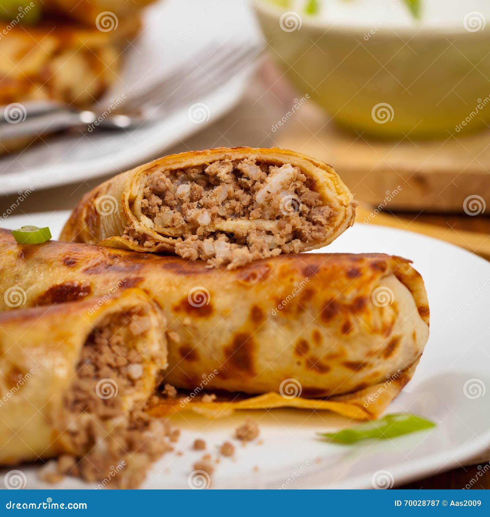 Russian Pancakes with Meat stock image. Image of blintzes 70028787