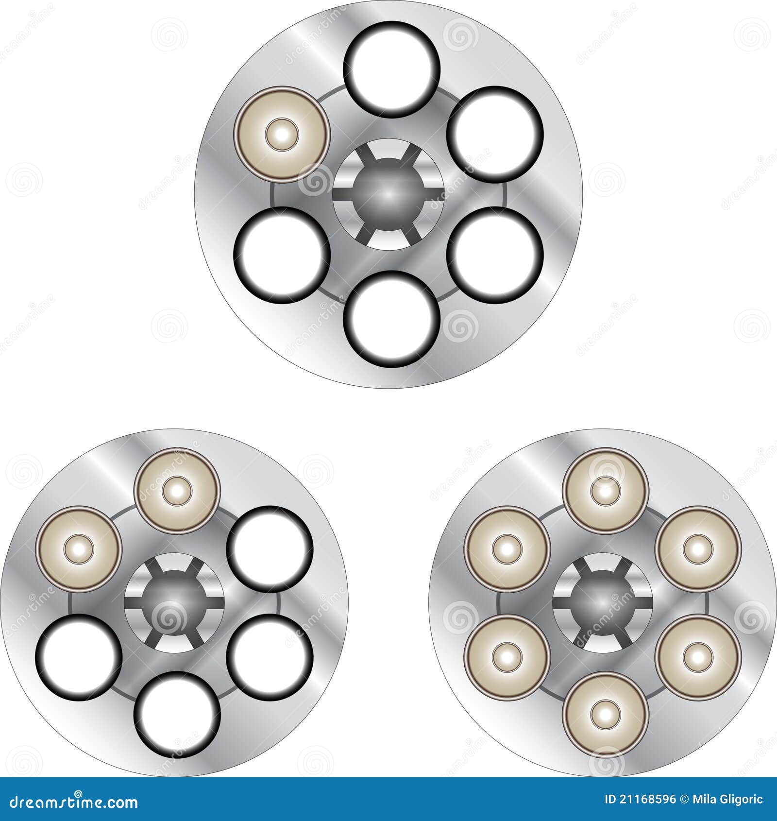 Revolver Cylinder Icon With One Bullet Russian Roulette Old Game Vector  Illustration Handgun Cartridge Vector Sign Stock Illustration - Download  Image Now - iStock