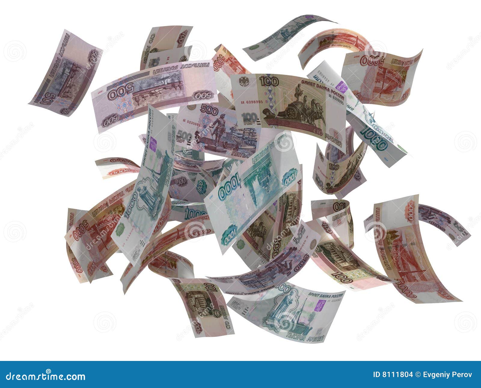 Russian rubles flying stock photo. Image of russian, business - 8111804