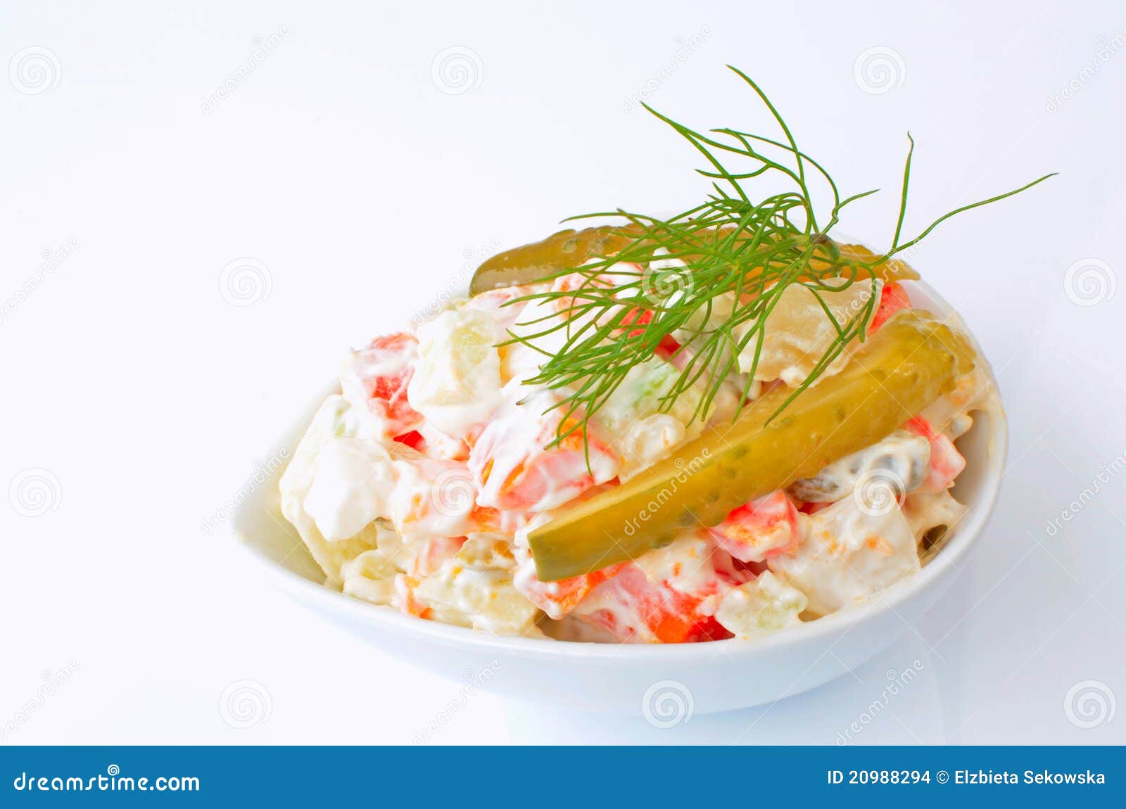 Russian salad stock photo. Image of vegetable, cucumber 20988294