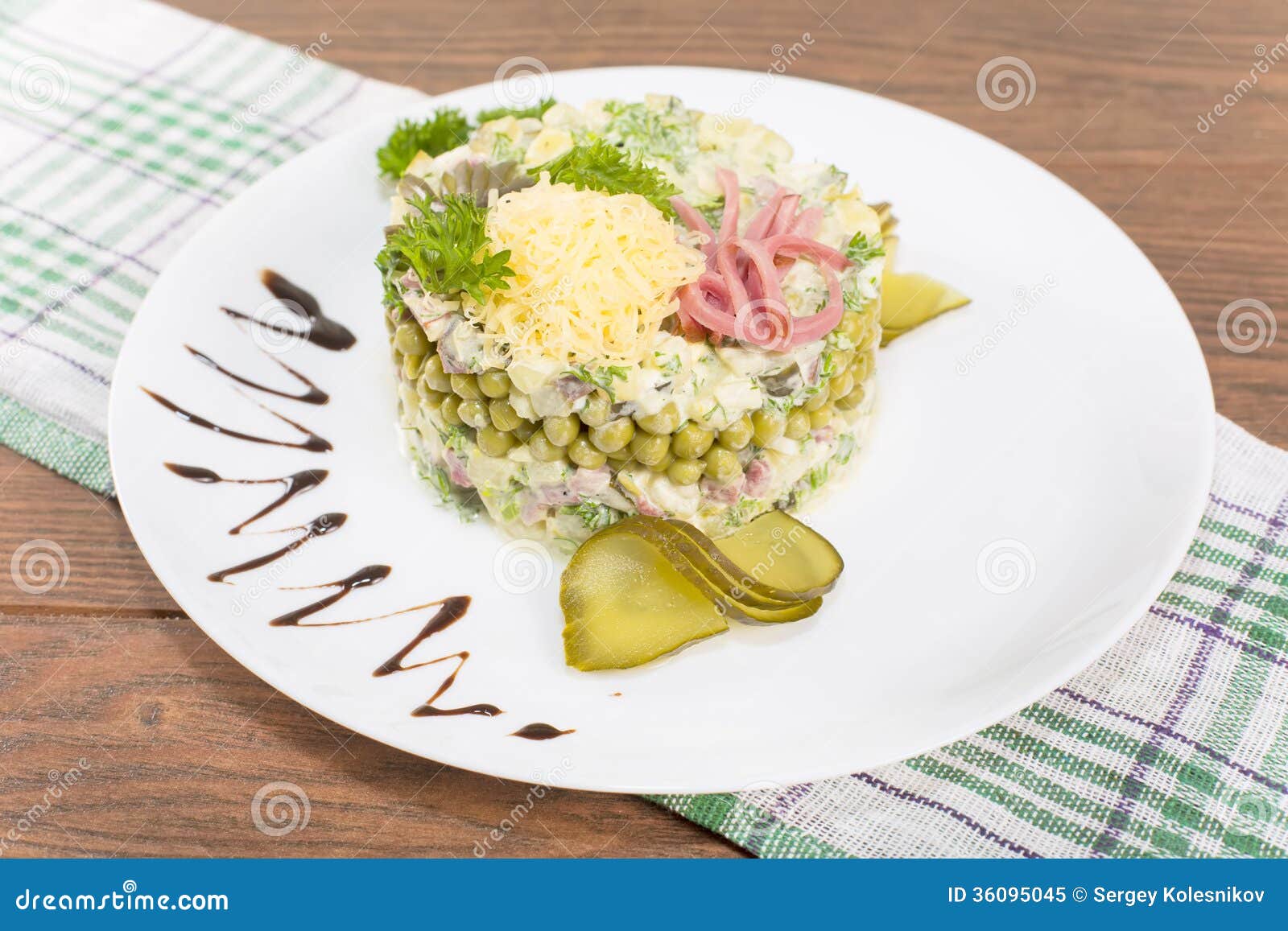 Russian Salad with Mayonnaise Stock Image Image of cooking, peas
