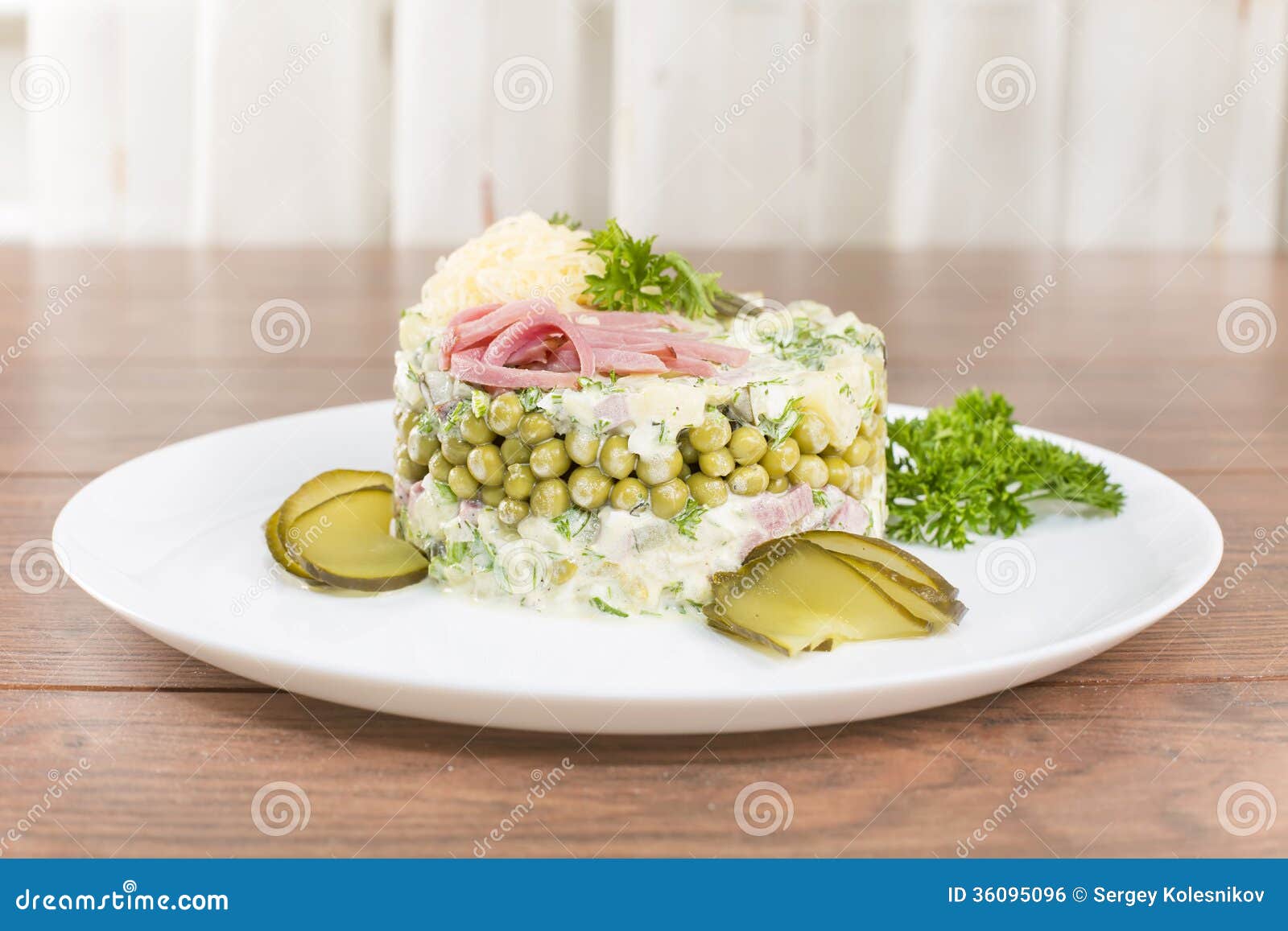 Russian Salad with Mayonnaise Stock Photo - Image of breakfast, salad ...