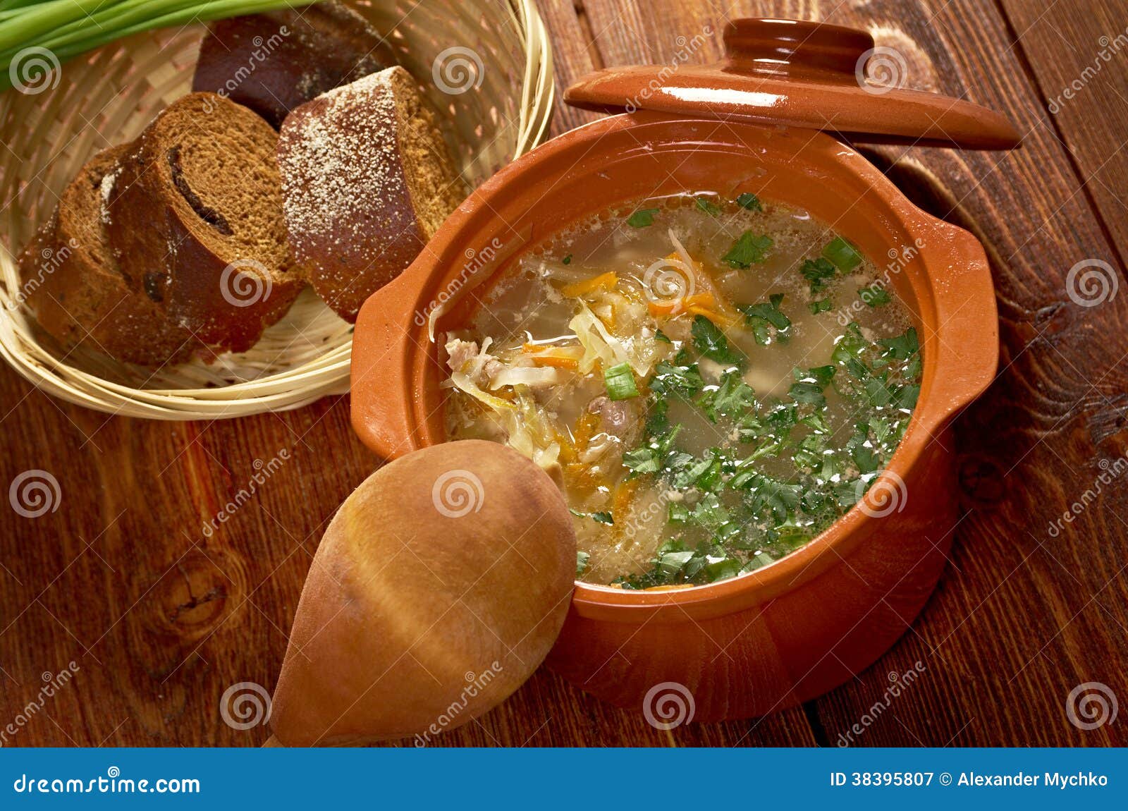 Russian Sauerkraut Soup Stchi Stock Image Image of cabbage, kapusniak