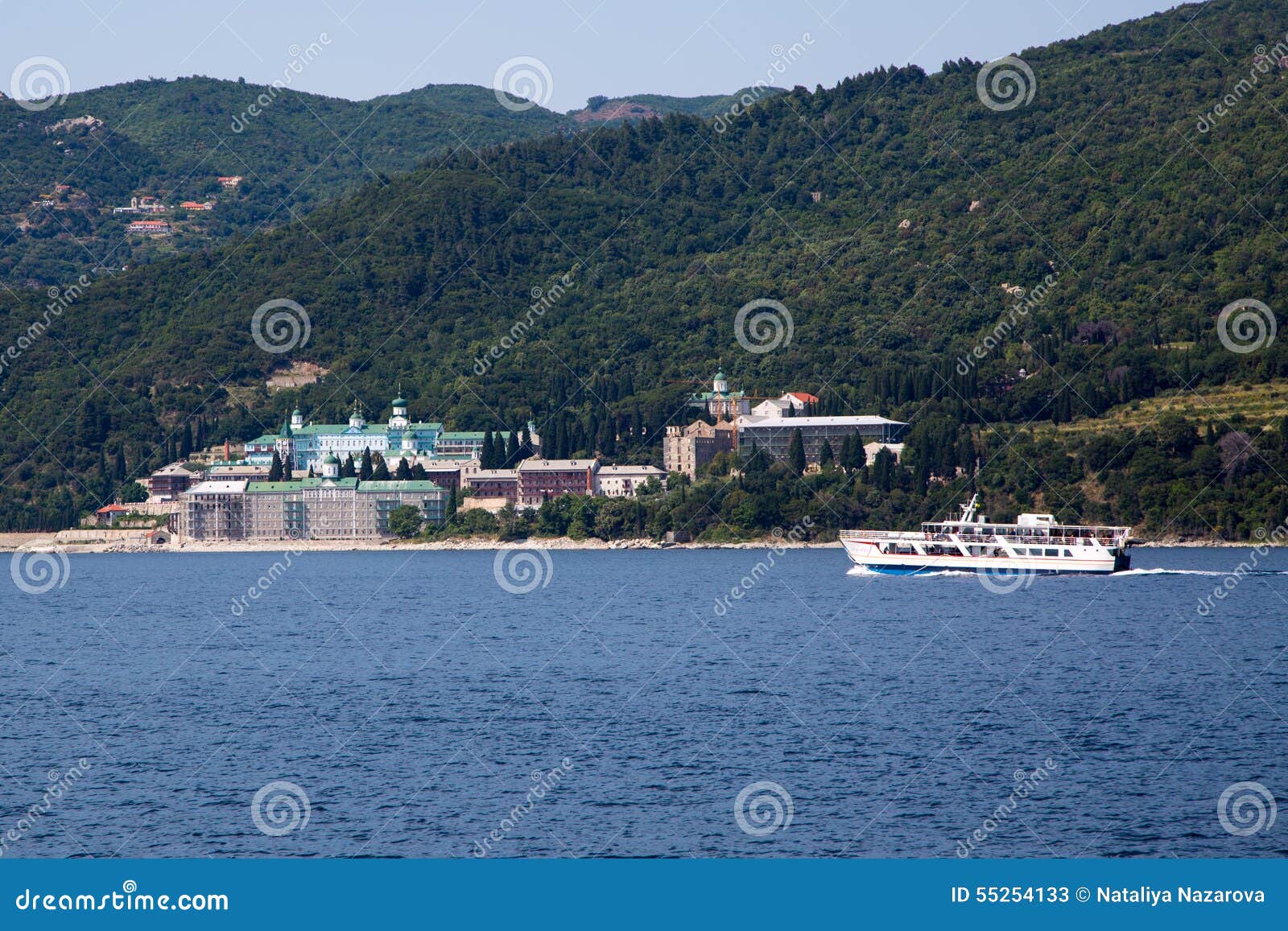 Russian St Panteleimon Orthodox Monastery At Mount Athos