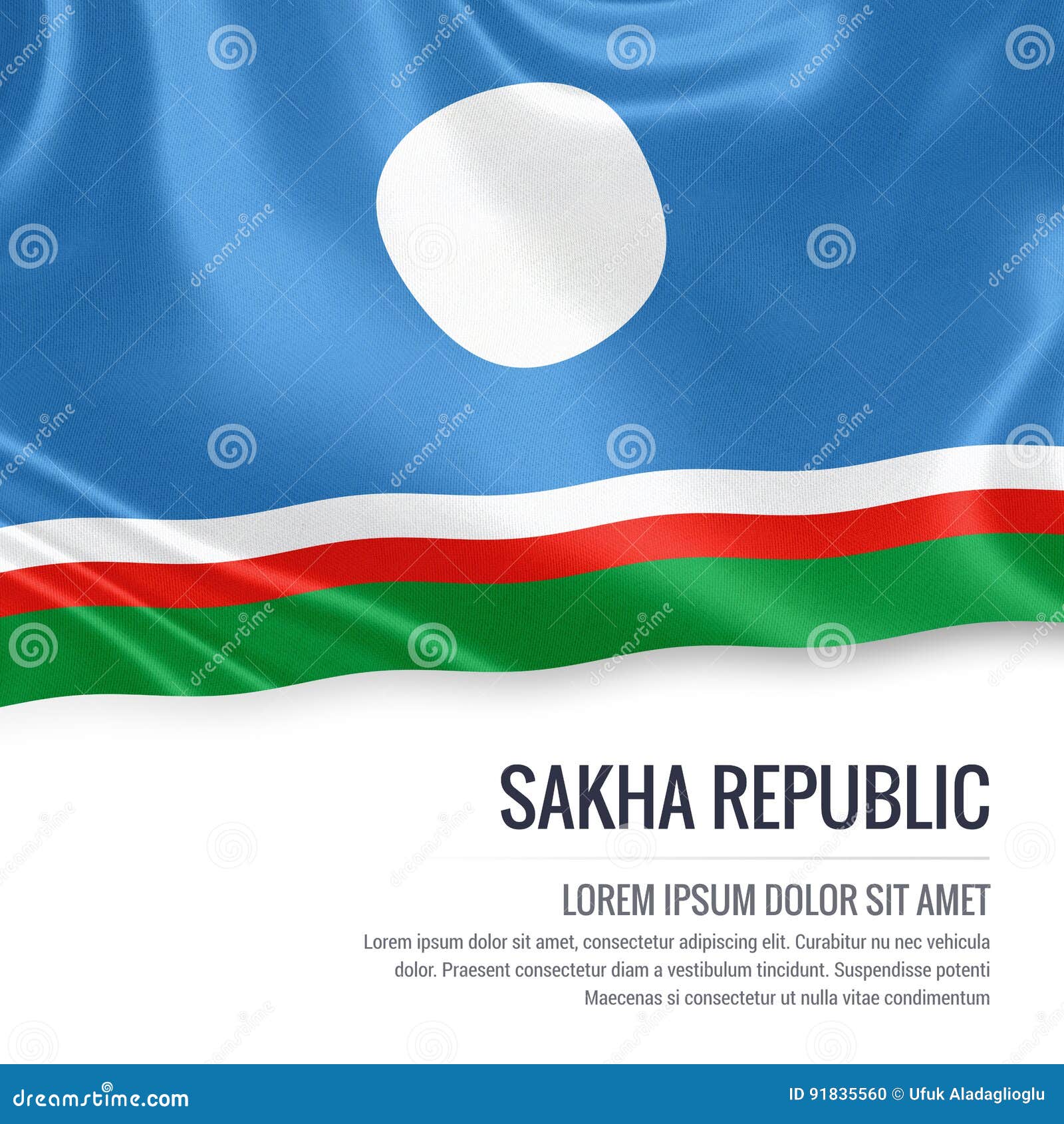 Russian State Sakha Republic Flag Stock Illustration Illustration Of Colour Freedom 91835560