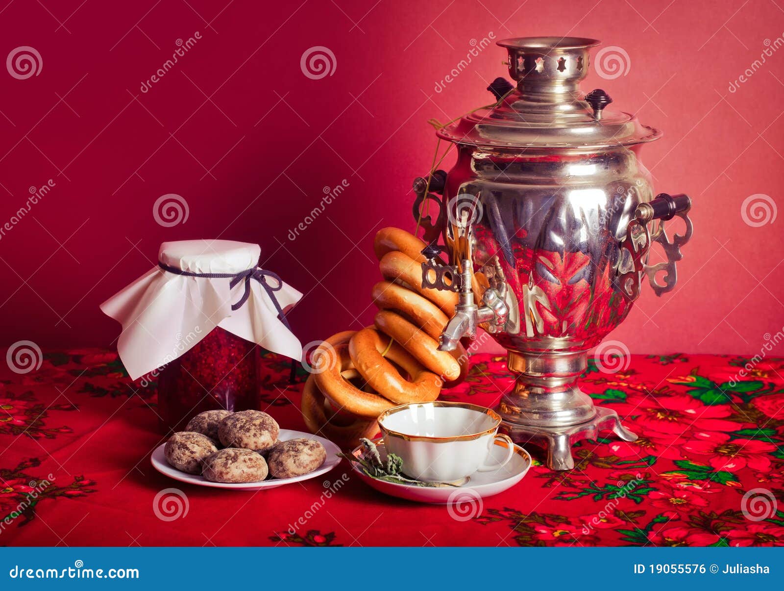 Russian tea stock photo. Image of mint, raspberry, russian 19055576