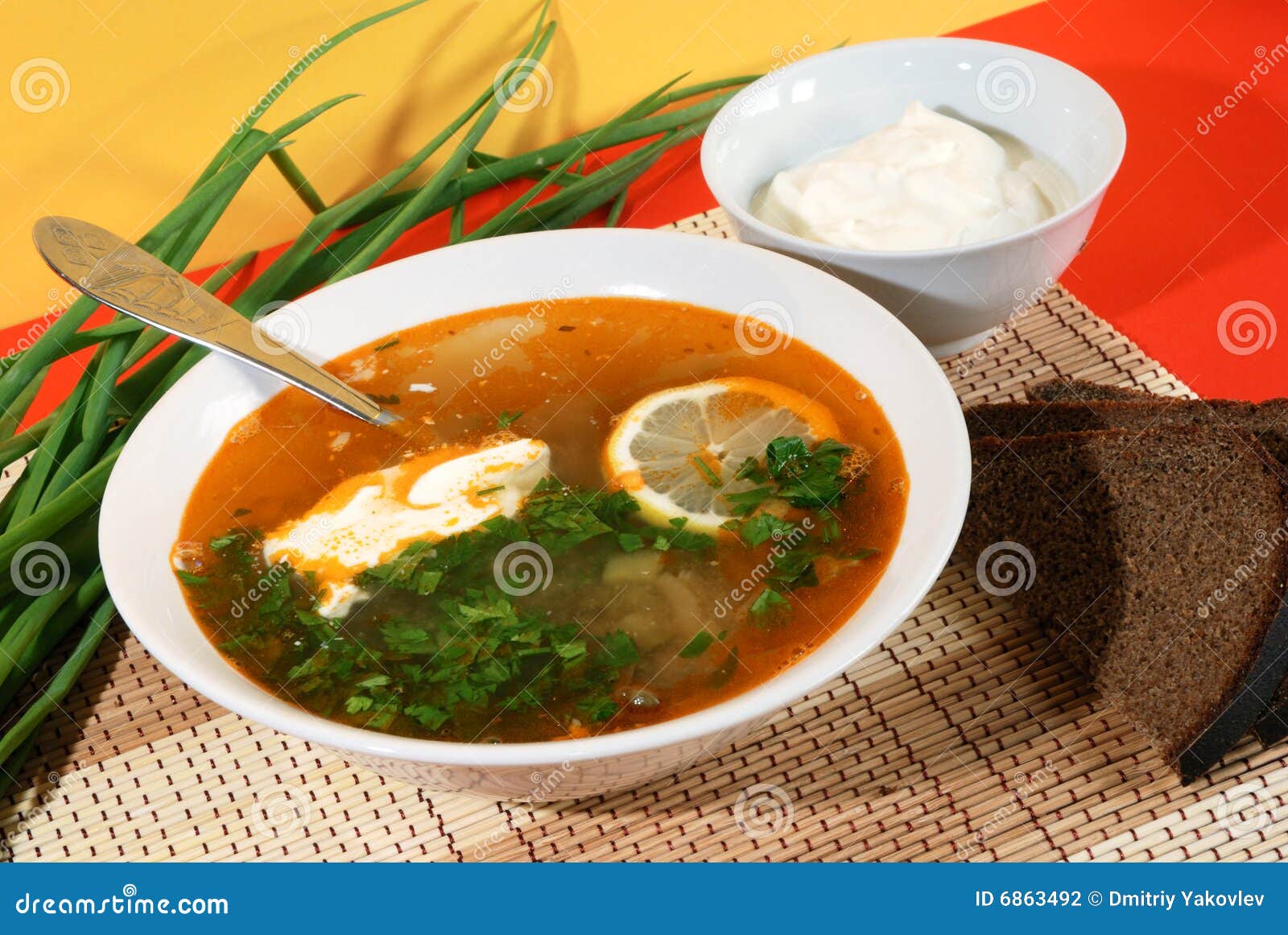 Russian Traditional Soup Solyanka Stock Photo Image of dinner, russian 6863492