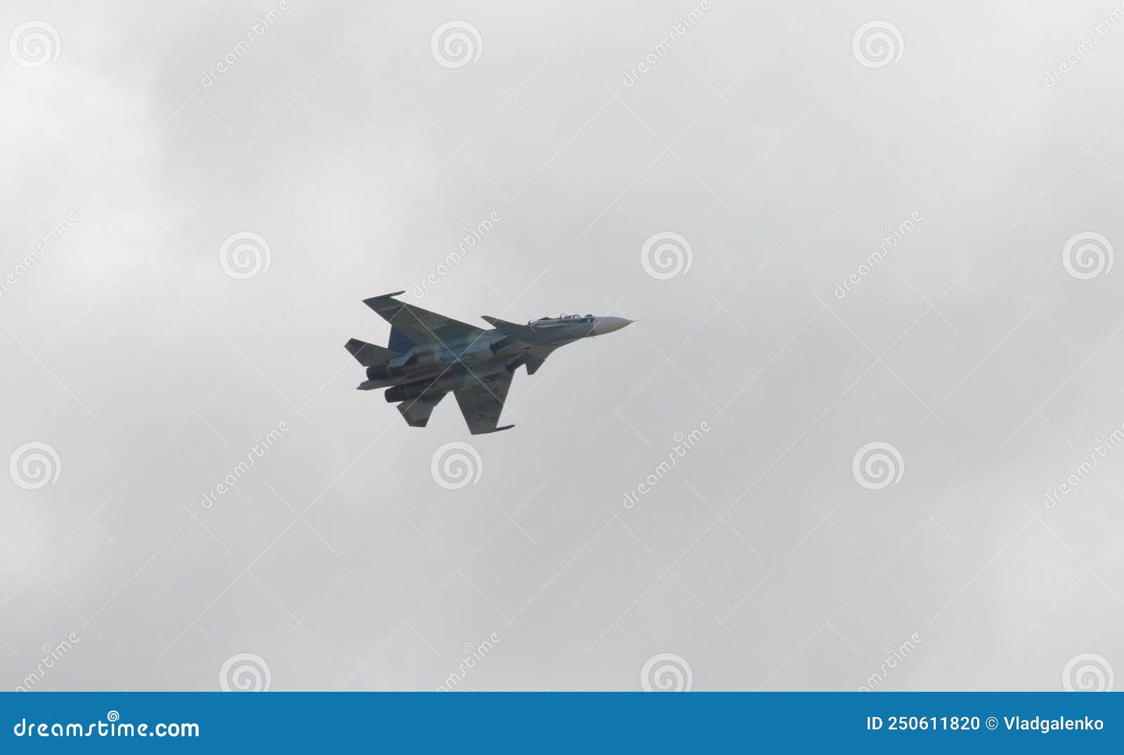 russian two-seat twin-engine super maneuverable deck-mounted multi-purpose fighter su-30cm flanker-c in the sky at  internationa