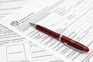 Russian Visa Application Form Stock Image Image Of Legal Russia 
