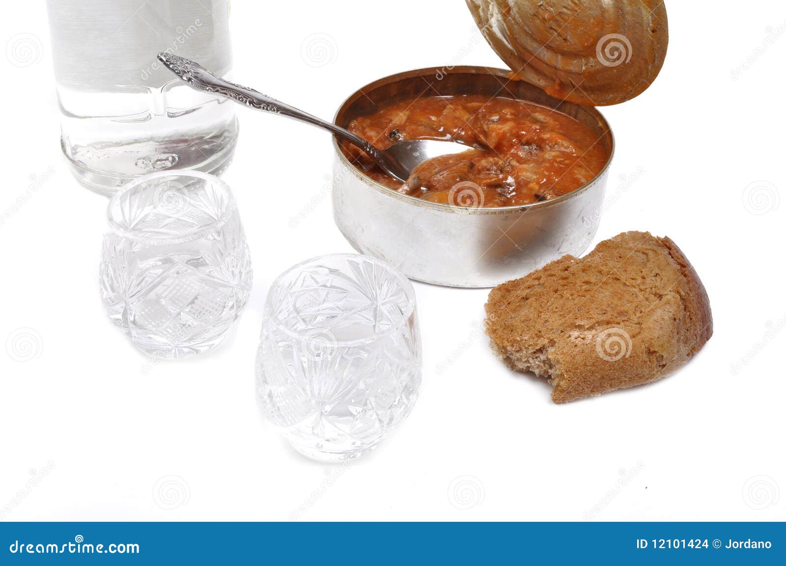 Russian vodka with bread stock photo. Image of table 12101424