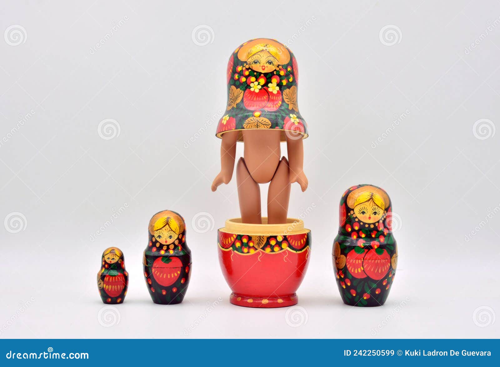 russian dolls, matryoshkas, put in different ways