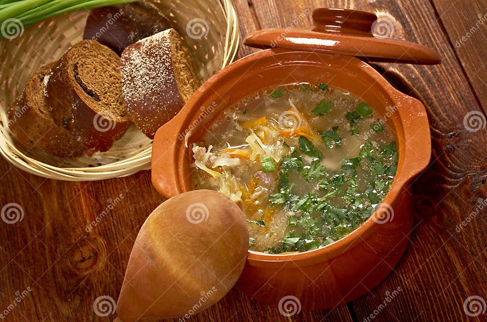 Russisches Sauerkrautsuppe Stchi Stockbild - Bild von mittagessen ...