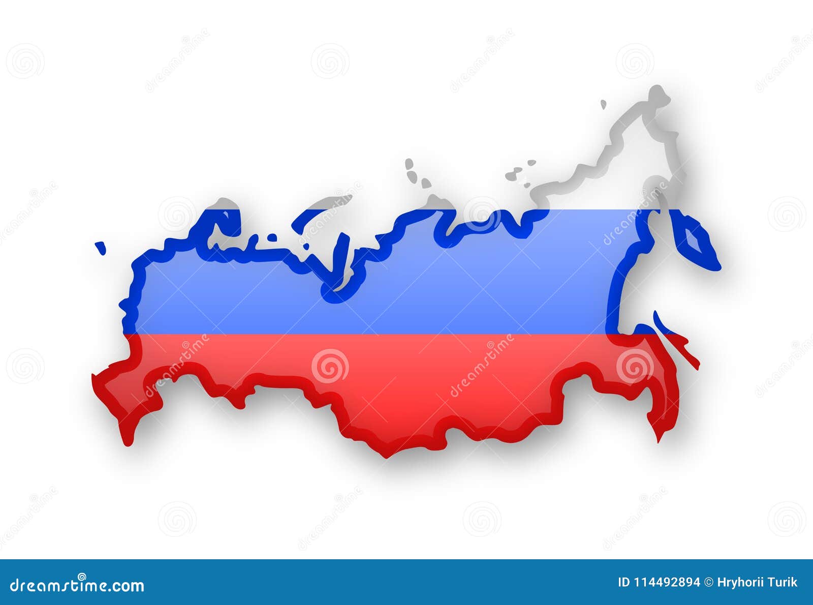 Russland-Flagge Und Kontur Des Landes Stock Abbildung - Illustration von  ikone, russisch: 114492894