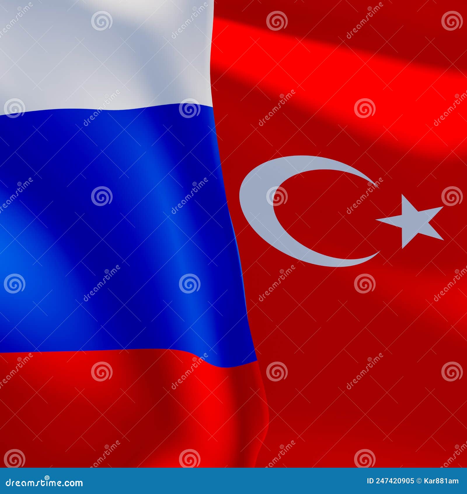 Russland Und Türkei. Russische Flagge Und Putenflagge 3D-Arbeit Und 3D-Bild  Stock Abbildung - Illustration von diplomatie, bild: 247420905